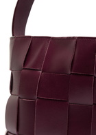 ST. Agni Woven Mini Leather Tote - Plum - One Size