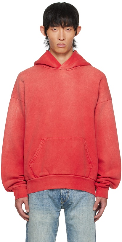 Photo: Re/Done Red Modern Hoodie