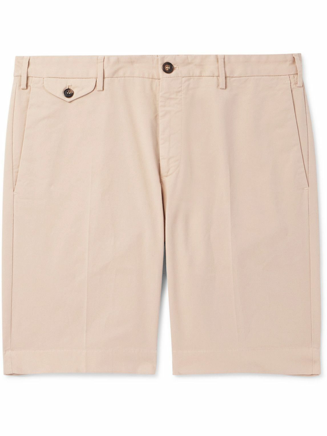 Incotex - Venezia 1951 Slim-Fit Straight-Leg Cotton-Blend Bermuda Shorts - Neutrals