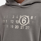 MM6 Maison Margiela Men's Distressed Logo Hoodie in Grey