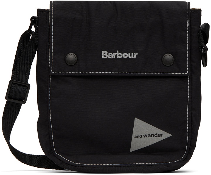 Photo: Barbour Black and wander Edition Messenger Bag
