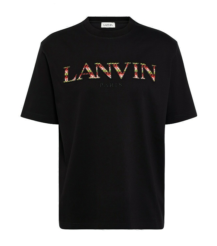 Photo: Lanvin Logo embroidered cotton T-shirt