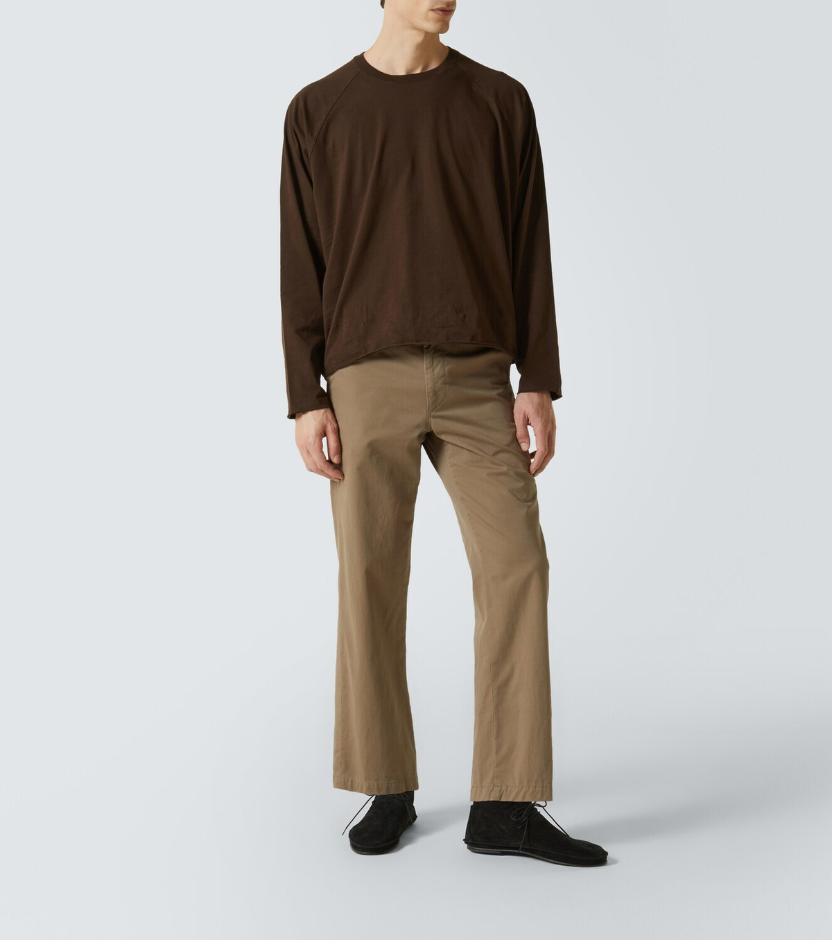 The Row Zach cotton and cashmere gabardine chinos