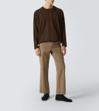The Row Zach cotton and cashmere gabardine chinos