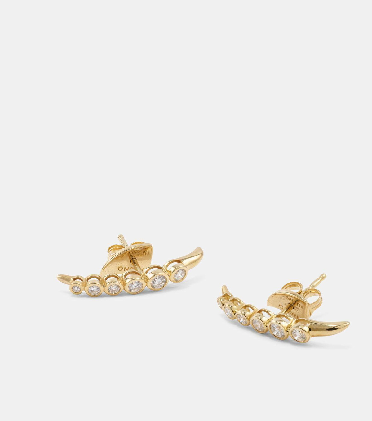 Ondyn Crest 14kt yellow gold earrings with diamonds