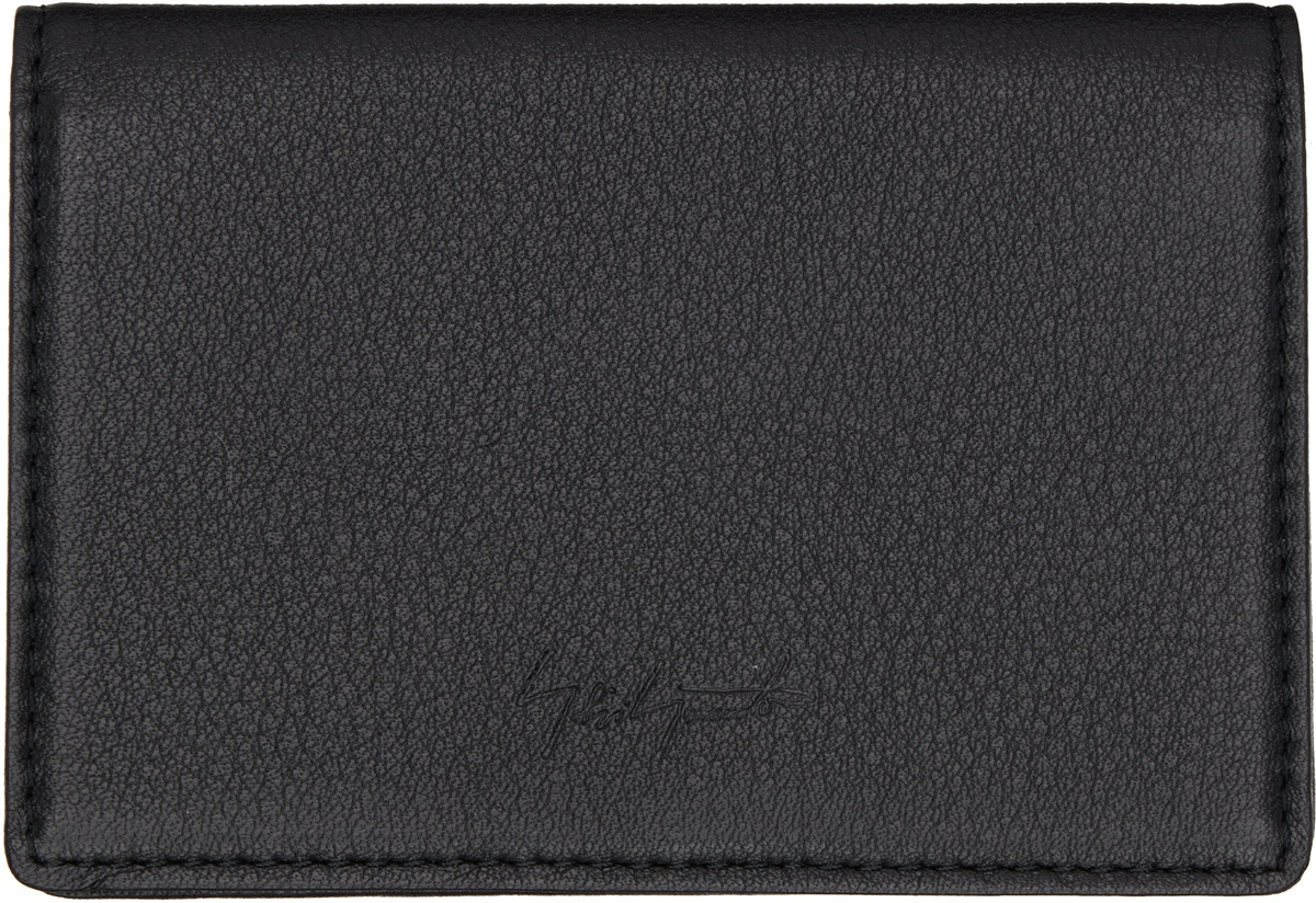 YOHJI YAMAMOTO Black Leather Card Holder