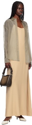 Filippa K Beige Draped Twill Strap Maxi Dress