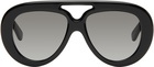 LOEWE Black Round Spoiler Aviator Sunglasses