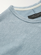 RAG & BONE - Linen and Cotton-Blend Jersey T-Shirt - Blue - S