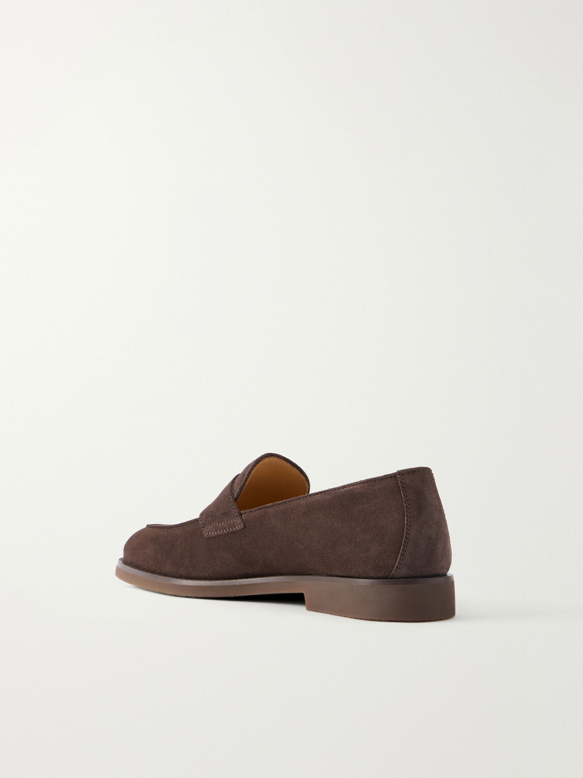 Brunello Cucinelli - Flex Suede Penny Loafers - Brown
