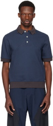 _J.L - A.L_ Navy Double Collar Polo