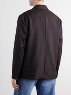 NN07 - Joe 10078 Pinstriped Wool-Twill Suit Jacket - Brown
