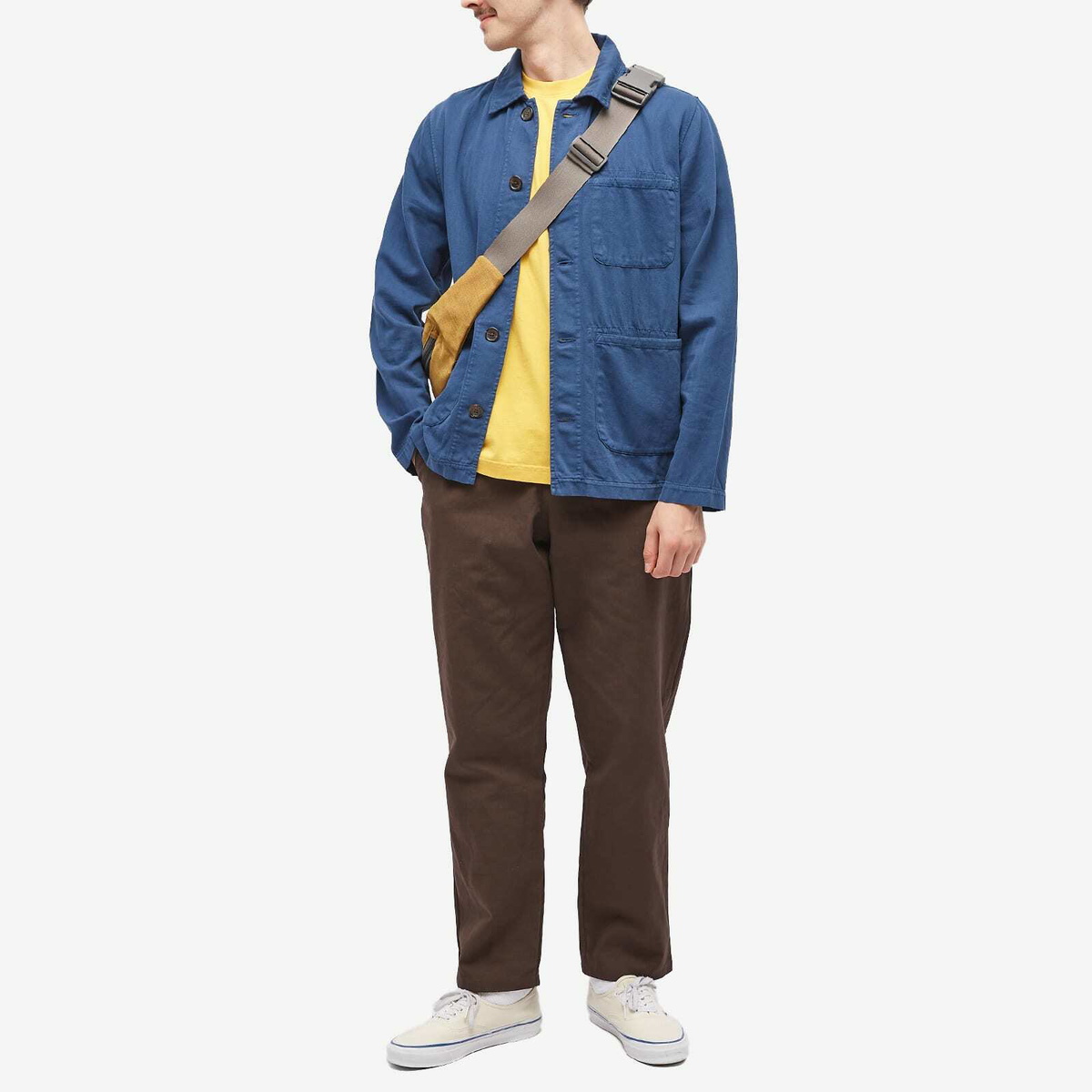 Battenwear Men's Pocket T-Shirt in Mustard