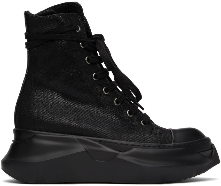 Rick Owens Drkshdw Denim Foil Abstract High Sneakers Rick