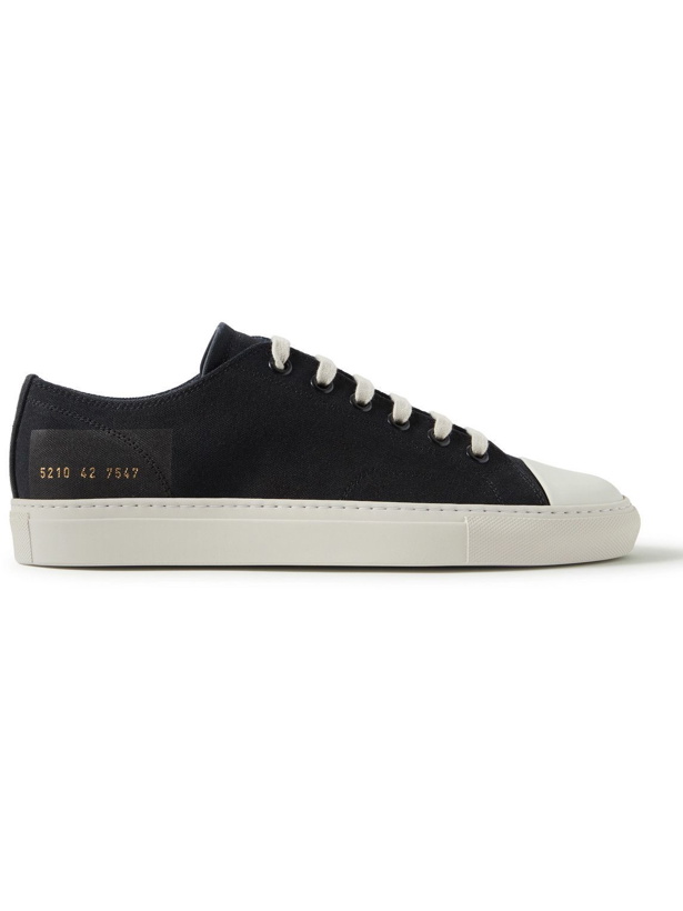 Photo: Common Projects - Tournament Low Rubber-Trimmed Canvas Sneakers - Black