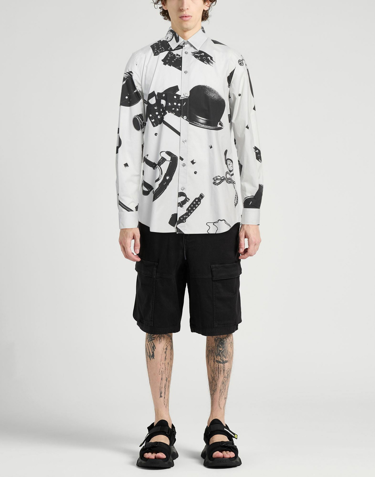 Moschino Couture Mens Shirt Light in Grey
