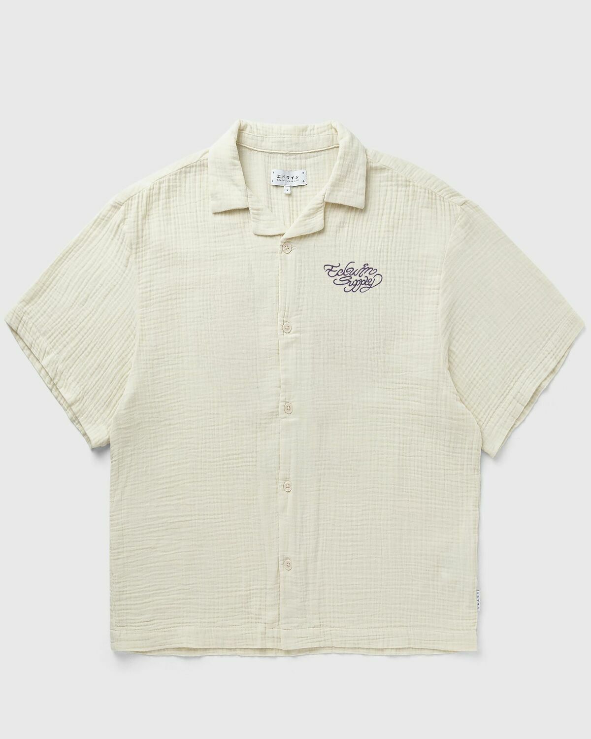 Edwin Melt The Chaos Shirt SS Beige Mens Shortsleefe