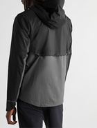 ON - Weather Colour-Block Recycled Micro-Ripstop Hooded Jacket - Black