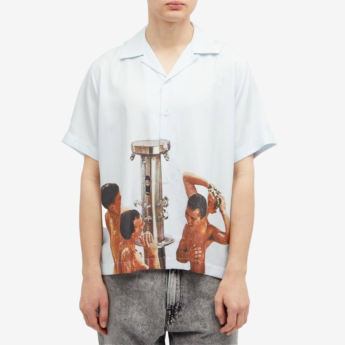 Carne Bollente Men's Rush Shower Vacation Shirt in Allover Carne