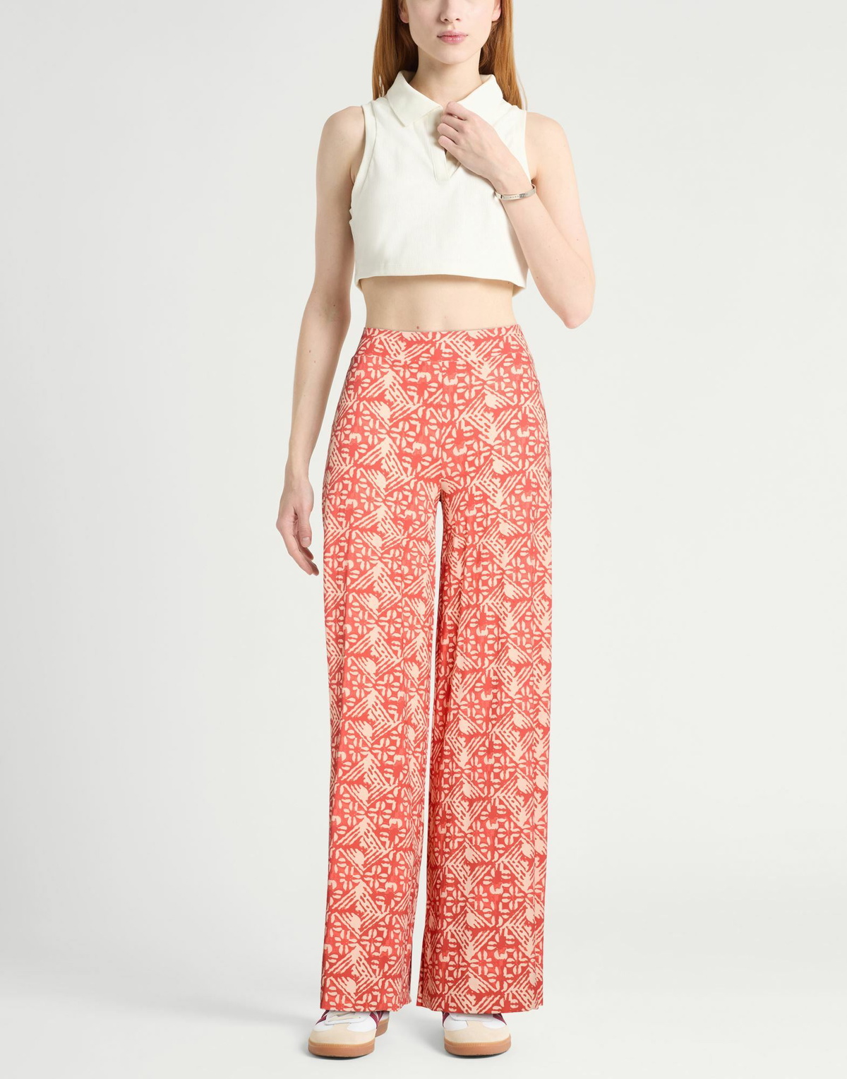 Chiara Boni La Petite Robe Womens Pants in Tomato red