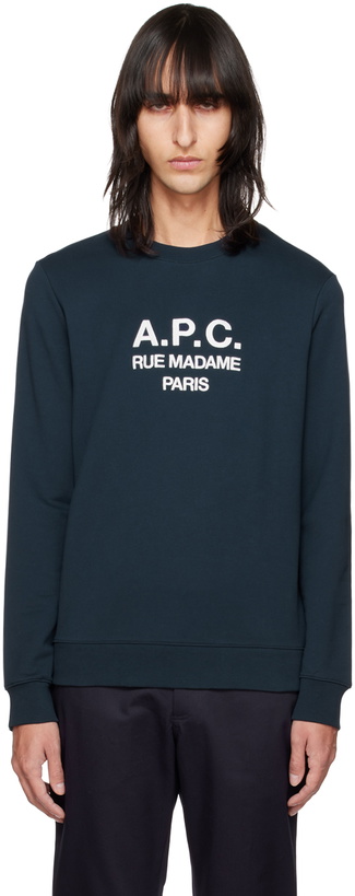 Photo: A.P.C. Navy Rufus Sweatshirt