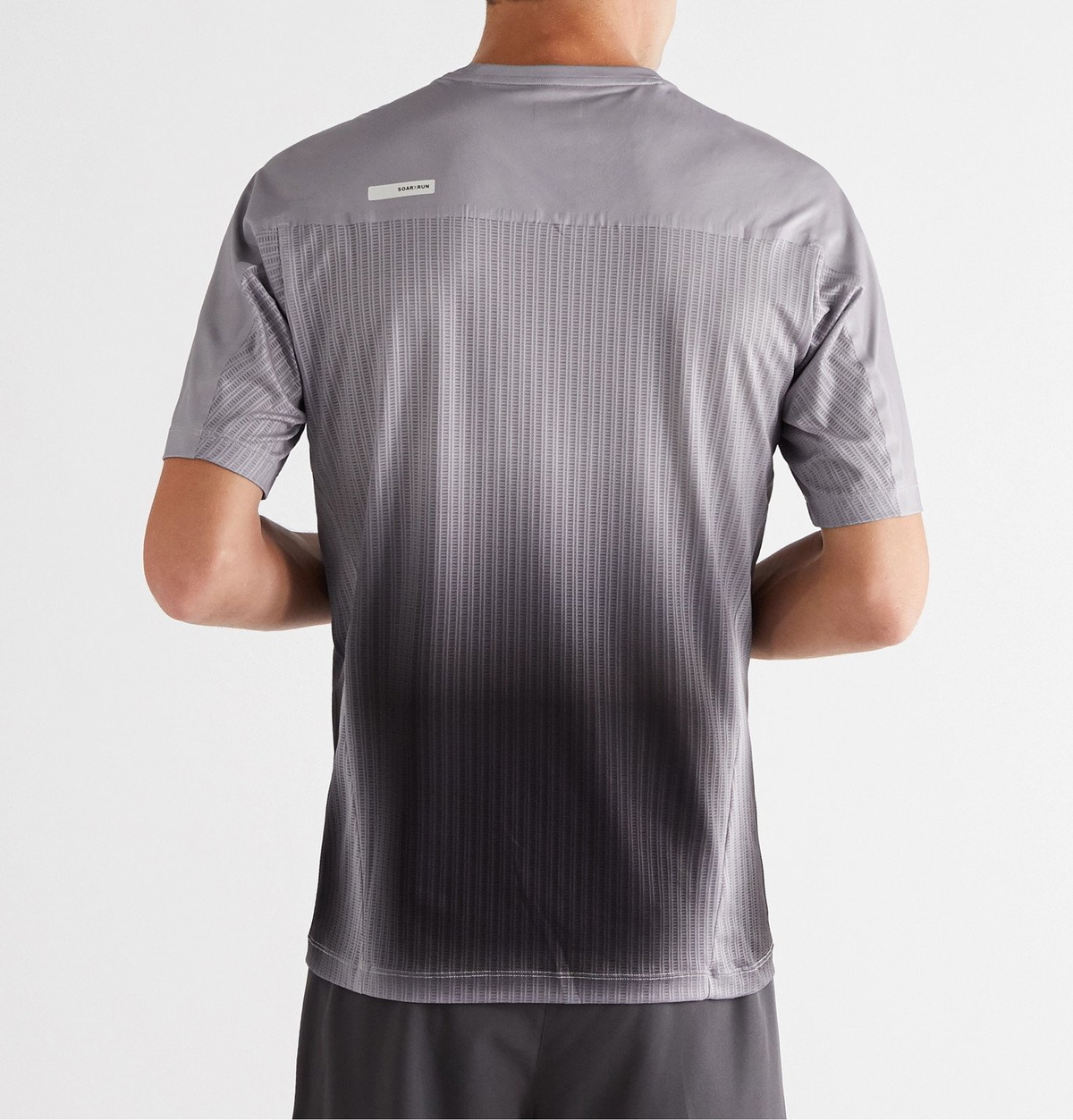 Soar Running - Hot Weather Slim-Fit Mesh and Jersey T-Shirt - Gray Soar  Running