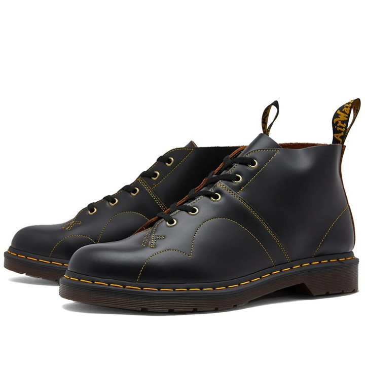 Photo: Dr. Martens Men's Church Monkey Boot in Black Vintage Smooth
