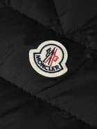 Moncler - Logo-Print Quilted Shell Hooded Down Jacket - Black