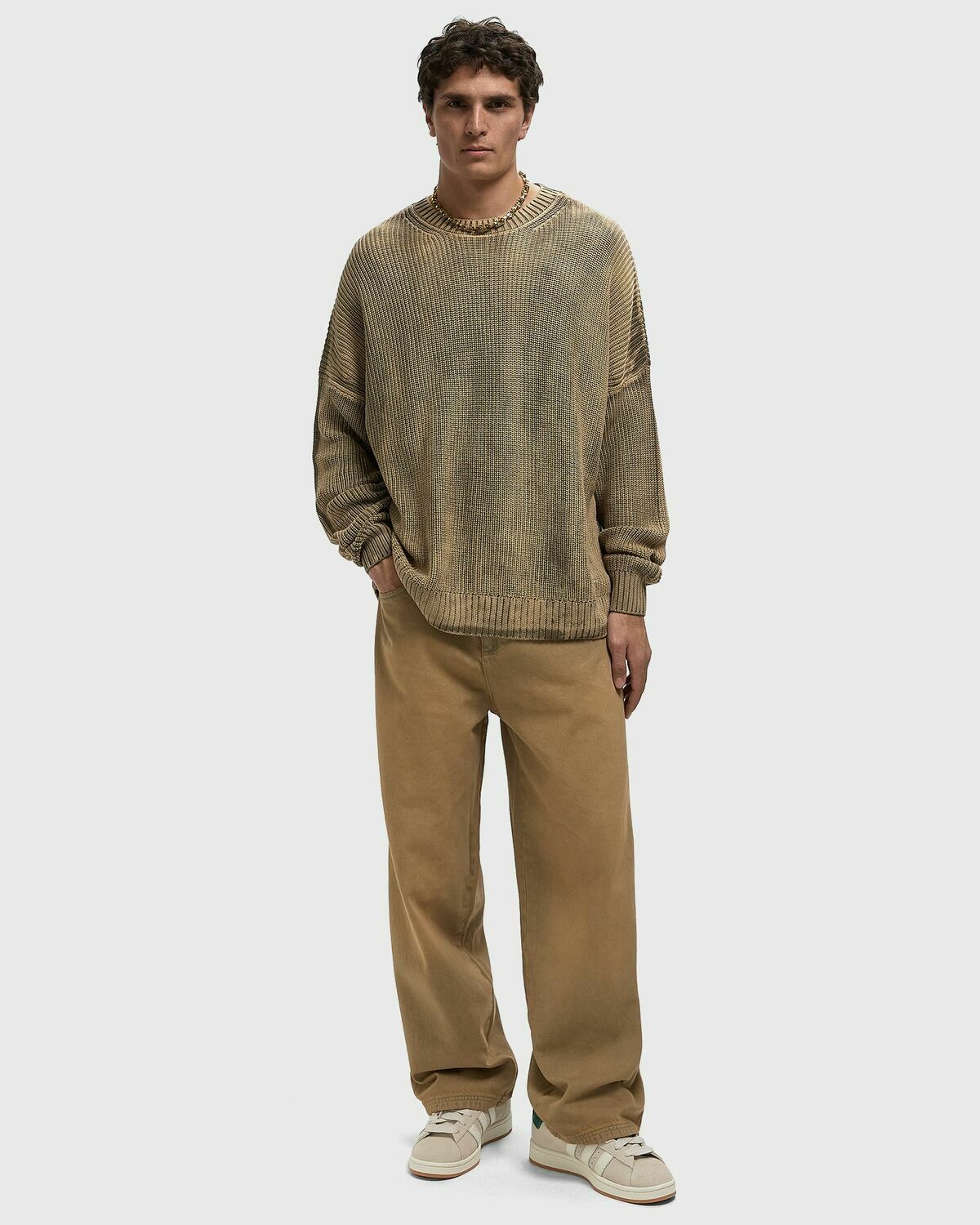 Reternity ESSENTIAL KNIT SWEATER Brown Mens Pullover