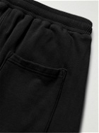 Pasadena Leisure Club - Athletic Dept. Tapered Logo-Print Garment-Dyed Cotton-Jersey Sweatpants - Black