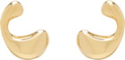 Maria Black Gold Dolphin Splash Stud Earrings