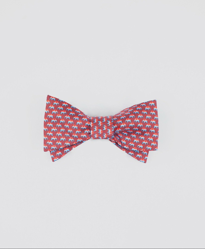 Photo: Brooks Brothers Men's Elephant-Patterned Bow Tie | Red