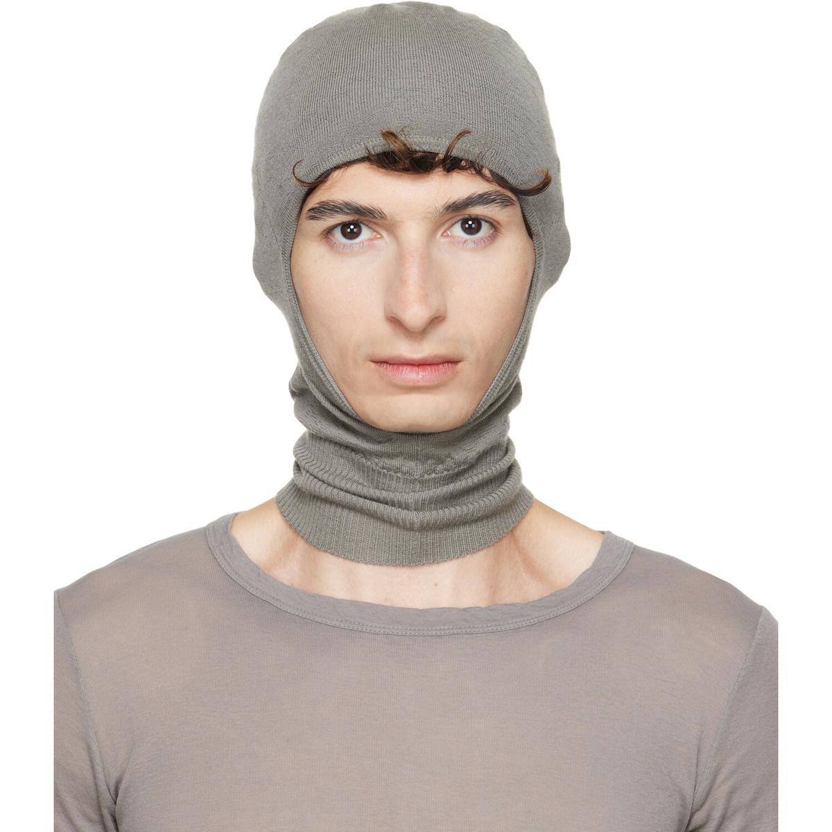 Rick Owens Gray Gimp Balaclava Rick Owens