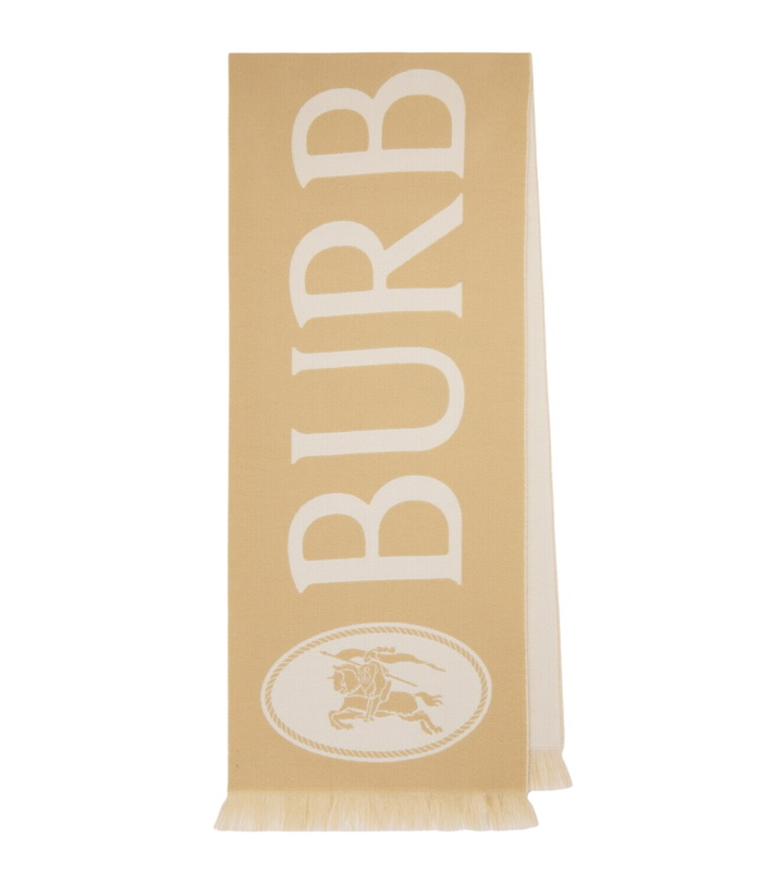 Photo: Burberry Logo wool scarf