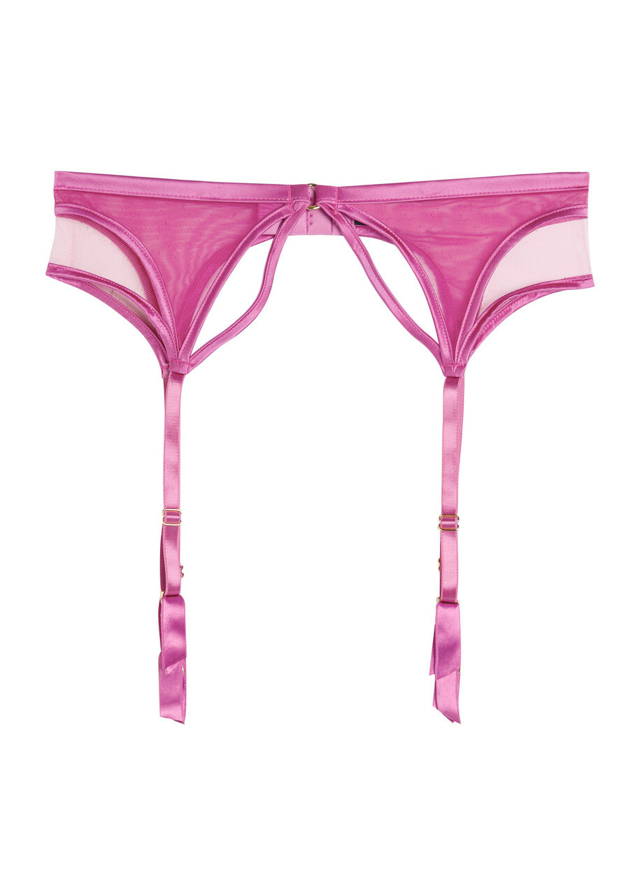 Fleur OF England Lola Mesh Suspender Belt Pink