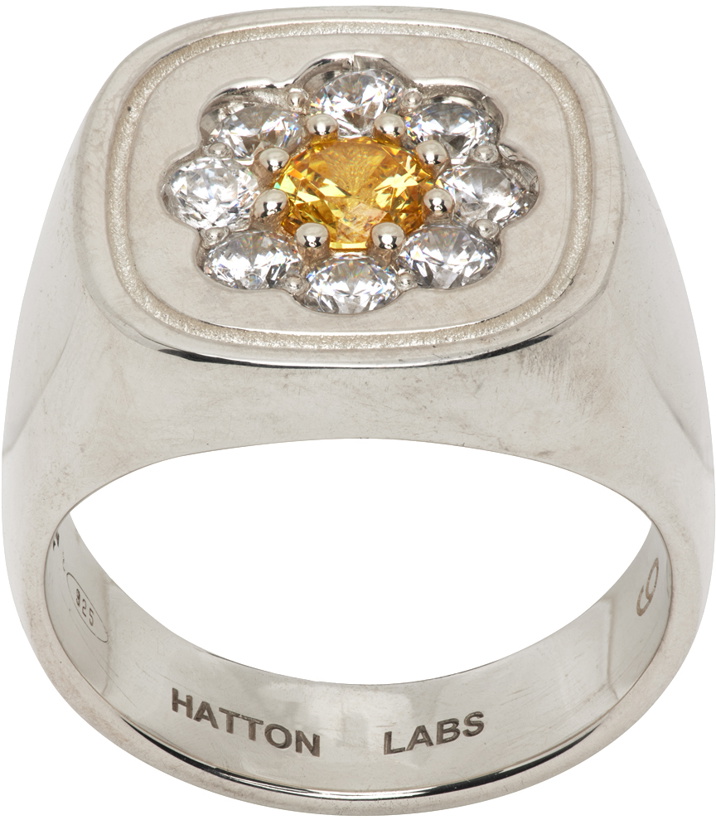 Photo: Hatton Labs Silver & Yellow Daisy Signet Ring