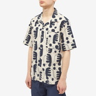 NN07 Men's Julio Printed Vacation Shirt in Ecru/Navy