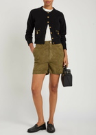 Arma Bobby Suede Shorts Dark Green