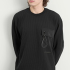 and wander Men's Longsleeve Waffle T-Shirt in Black