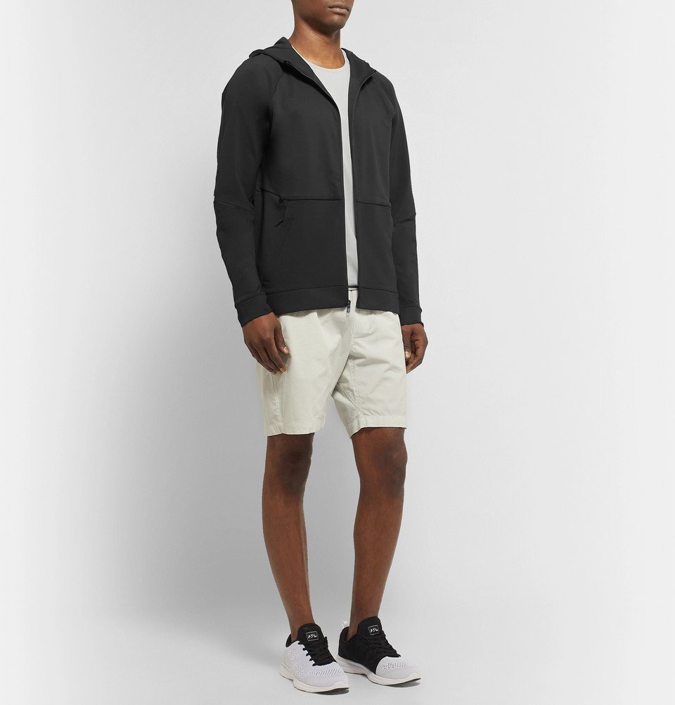 Lululemon - Cross Challenger Stretch-Nylon and Textured Stretch-Jersey  Zip-Up Hoodie - Black Lululemon