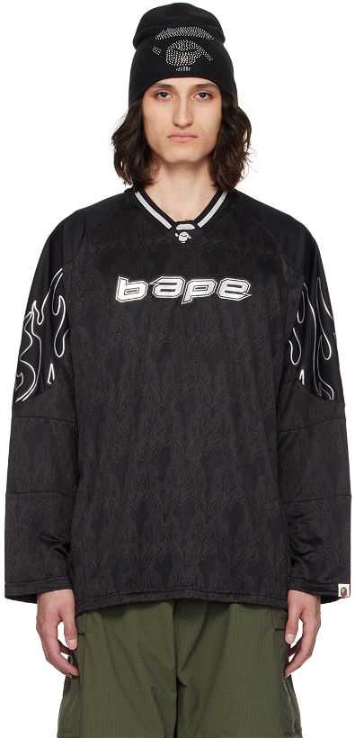 Photo: BAPE Black Flame Long Sleeve T-Shirt