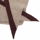 MHL by Margaret Howell Men's Tipped Scout Scarf in Pebble/Mahogany 