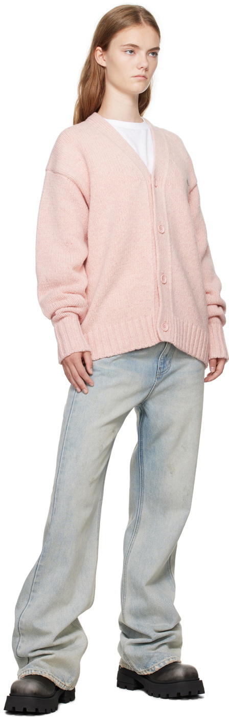 We11done Pink Chunky Cardigan