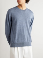 Etro - Logo-Embroidered Wool Sweater - Blue