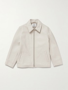 AGOLDE - Chadwick Full-Grain Leather Jacket - Neutrals