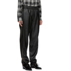 Stella McCartney Black Faux-Leather Lounge Pants