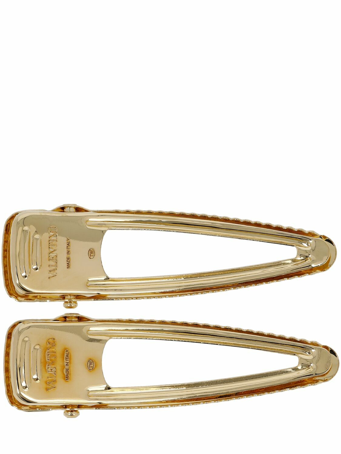 Valentino Garavani Gold V Logo Hair Clip Valentino Garavani Vlogo Signature Hair Clip - Gold  main image 3