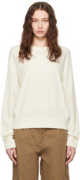 Lacoste Off-White Crewneck Sweater
