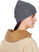 GANNI Gray Wool Knit Beanie