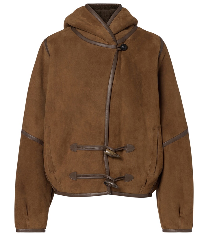 Photo: Isabel Marant Amiel leather-trimmed suede jacket